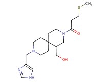 {9-(1H-imidazol-4-ylmethyl)-3-[3-(methylthio)propanoyl]-3,9-diazaspiro[5.5]undec-1-yl}methanol