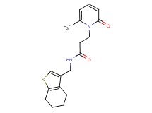 3-(6-methyl-2-oxopyridin-1(2H)-yl)-N-(4,5,6,7-tetrahydro-1-benzothien-3-ylmethyl)propanamide