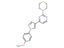 4-{4-[1-(4-methoxyphenyl)-1H-pyrazol-4-yl]-2-pyrimidinyl}thiomorpholine