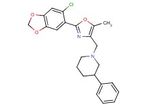 1-{[2-(6-chloro-1,3-benzodioxol-5-yl)-5-methyl-1,3-oxazol-4-yl]methyl}-3-phenylpiperidine