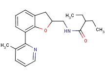 2-ethyl-N-{[7-(3-methyl-2-pyridinyl)-2,3-dihydro-1-benzofuran-2-yl]methyl}butanamide