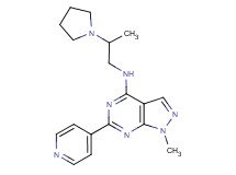 1-methyl-6-(4-pyridinyl)-N-[2-(1-pyrrolidinyl)propyl]-1H-pyrazolo[3,4-d]pyrimidin-4-amine