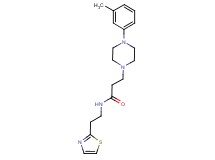3-[4-(3-methylphenyl)-1-piperazinyl]-N-[2-(1,3-thiazol-2-yl)ethyl]propanamide