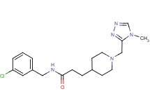 N-(3-chlorobenzyl)-3-{1-[(4-methyl-4H-1,2,4-triazol-3-yl)methyl]piperidin-4-yl}propanamide