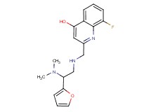 2-({[2-(dimethylamino)-2-(2-furyl)ethyl]amino}methyl)-8-fluoroquinolin-4-ol