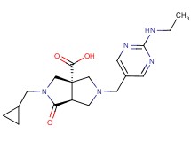 (3aS*,6aS*)-2-(cyclopropylmethyl)-5-{[2-(ethylamino)pyrimidin-5-yl]methyl}-1-oxohexahydropyrrolo[3,4-c]pyrrole-3a(1H)-carboxylic acid