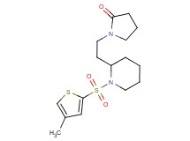 1-(2-{1-[(4-methyl-2-thienyl)sulfonyl]-2-piperidinyl}ethyl)-2-pyrrolidinone
