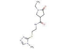 1-ethyl-N-{2-[(4-methyl-4H-1,2,4-triazol-3-yl)thio]ethyl}-5-oxo-3-pyrrolidinecarboxamide