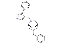 (1S*,5R*)-6-[(3-phenyl-1H-pyrazol-4-yl)methyl]-3-(4-pyridinylmethyl)-3,6-diazabicyclo[3.2.2]nonane
