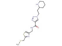 N-({2-[(methylthio)methyl]-1,3-thiazol-4-yl}methyl)-1-(2-piperidin-2-ylethyl)-1H-1,2,3-triazole-4-carboxamide