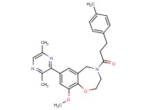 7-(3,6-dimethyl-2-pyrazinyl)-9-methoxy-4-[3-(4-methylphenyl)propanoyl]-2,3,4,5-tetrahydro-1,4-benzoxazepine