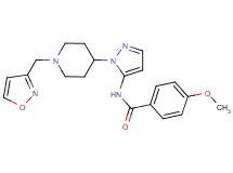 N-{1-[1-(3-isoxazolylmethyl)-4-piperidinyl]-1H-pyrazol-5-yl}-4-methoxybenzamide