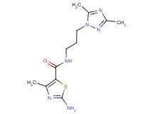 2-amino-N-[3-(3,5-dimethyl-1H-1,2,4-triazol-1-yl)propyl]-4-methyl-1,3-thiazole-5-carboxamide