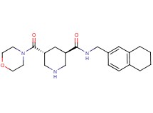 (3R*,5R*)-5-(morpholin-4-ylcarbonyl)-N-(5,6,7,8-tetrahydronaphthalen-2-ylmethyl)piperidine-3-carboxamide