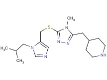 4-[(5-{[(1-isobutyl-1H-imidazol-5-yl)methyl]thio}-4-methyl-4H-1,2,4-triazol-3-yl)methyl]piperidine
