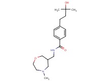 4-(3-hydroxy-3-methylbutyl)-N-[(4-methyl-1,4-oxazepan-6-yl)methyl]benzamide
