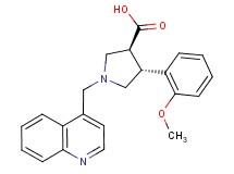 (3S*,4R*)-4-(2-methoxyphenyl)-1-(quinolin-4-ylmethyl)pyrrolidine-3-carboxylic acid