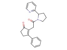 2-{2-oxo-2-[2-(2-pyridinyl)-1-pyrrolidinyl]ethyl}-3-phenyl-2-cyclopenten-1-one