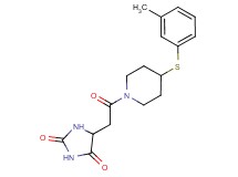 5-(2-{4-[(3-methylphenyl)thio]-1-piperidinyl}-2-oxoethyl)-2,4-imidazolidinedione