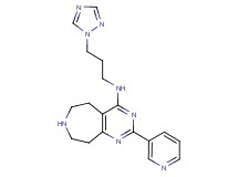 2-pyridin-3-yl-N-[3-(1H-1,2,4-triazol-1-yl)propyl]-6,7,8,9-tetrahydro-5H-pyrimido[4,5-d]azepin-4-amine