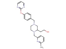 2-{1-[(6-methyl-2-pyridinyl)methyl]-4-[4-(2-pyrimidinyloxy)benzyl]-2-piperazinyl}ethanol