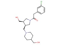 ((3R*,4R*)-1-[(3-chlorophenyl)acetyl]-4-{[4-(hydroxymethyl)piperidin-1-yl]methyl}pyrrolidin-3-yl)methanol