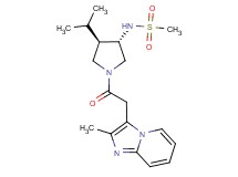 N-{(3S*,4R*)-4-isopropyl-1-[(2-methylimidazo[1,2-a]pyridin-3-yl)acetyl]pyrrolidin-3-yl}methanesulfonamide