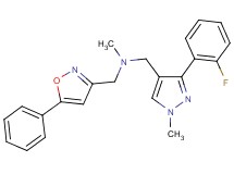 1-[3-(2-fluorophenyl)-1-methyl-1H-pyrazol-4-yl]-N-methyl-N-[(5-phenyl-3-isoxazolyl)methyl]methanamine