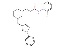 N-(2-fluorophenyl)-3-{1-[(1-phenyl-1H-pyrazol-4-yl)methyl]-3-piperidinyl}propanamide