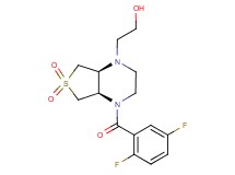 2-[(4aR*,7aS*)-4-(2,5-difluorobenzoyl)-6,6-dioxidohexahydrothieno[3,4-b]pyrazin-1(2H)-yl]ethanol