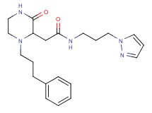 2-[3-oxo-1-(3-phenylpropyl)-2-piperazinyl]-N-[3-(1H-pyrazol-1-yl)propyl]acetamide