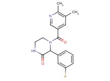 4-[(5,6-dimethylpyridin-3-yl)carbonyl]-3-(3-fluorophenyl)piperazin-2-one