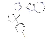 2-(1-{[1-(4-fluorophenyl)cyclopentyl]methyl}-1H-imidazol-2-yl)-5,6,7,8-tetrahydro-4H-pyrazolo[1,5-a][1,4]diazepine dihydrochloride