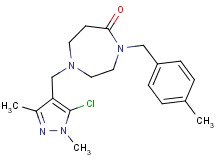 1-[(5-chloro-1,3-dimethyl-1H-pyrazol-4-yl)methyl]-4-(4-methylbenzyl)-1,4-diazepan-5-one
