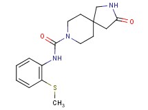 N-[2-(methylthio)phenyl]-3-oxo-2,8-diazaspiro[4.5]decane-8-carboxamide