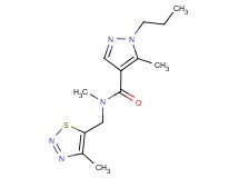 N,5-dimethyl-N-[(4-methyl-1,2,3-thiadiazol-5-yl)methyl]-1-propyl-1H-pyrazole-4-carboxamide