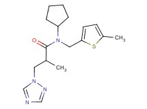 N-cyclopentyl-2-methyl-N-[(5-methyl-2-thienyl)methyl]-3-(1H-1,2,4-triazol-1-yl)propanamide