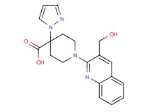 1-[3-(hydroxymethyl)quinolin-2-yl]-4-(1H-pyrazol-1-yl)piperidine-4-carboxylic acid