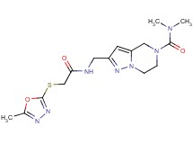 N,N-dimethyl-2-[({[(5-methyl-1,3,4-oxadiazol-2-yl)thio]acetyl}amino)methyl]-6,7-dihydropyrazolo[1,5-a]pyrazine-5(4H)-carboxamide
