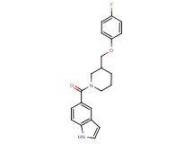 5-({3-[(4-fluorophenoxy)methyl]-1-piperidinyl}carbonyl)-1H-indole