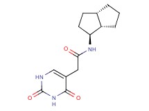 2-(2,4-dioxo-1,2,3,4-tetrahydropyrimidin-5-yl)-N-[(1S*,3aS*,6aS*)-octahydropentalen-1-yl]acetamide