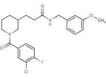 3-[1-(3-chloro-4-fluorobenzoyl)-3-piperidinyl]-N-(3-methoxybenzyl)propanamide