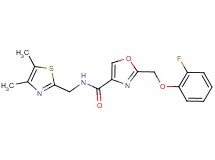 N-[(4,5-dimethyl-1,3-thiazol-2-yl)methyl]-2-[(2-fluorophenoxy)methyl]-1,3-oxazole-4-carboxamide