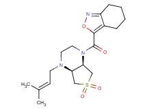 cis-1-(3-methylbut-2-en-1-yl)-4-(4,5,6,7-tetrahydro-2,1-benzisoxazol-3-ylcarbonyl)octahydrothieno[3,4-b]pyrazine 6,6-dioxide