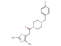 1-(4-chlorobenzyl)-4-[(2,4-dimethyl-1,3-thiazol-5-yl)acetyl]piperazine
