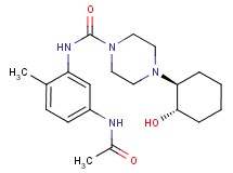 N-[5-(acetylamino)-2-methylphenyl]-4-[(1S*,2S*)-2-hydroxycyclohexyl]piperazine-1-carboxamide