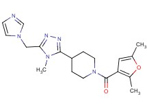 1-(2,5-dimethyl-3-furoyl)-4-[5-(1H-imidazol-1-ylmethyl)-4-methyl-4H-1,2,4-triazol-3-yl]piperidine