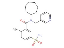 5-(aminosulfonyl)-N-cycloheptyl-2-methyl-N-(pyridin-3-ylmethyl)benzamide