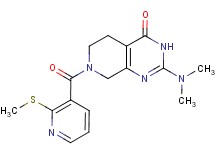 2-(dimethylamino)-7-{[2-(methylthio)pyridin-3-yl]carbonyl}-5,6,7,8-tetrahydropyrido[3,4-d]pyrimidin-4(3H)-one
