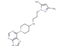 N-[3-(3,5-dimethyl-1H-pyrazol-1-yl)propyl]-1-(9H-purin-6-yl)piperidin-4-amine